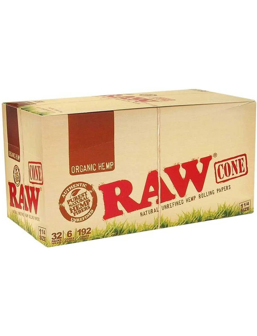 RAW CONE ORGANIC 1 1/4 - 32 PACK OF 6