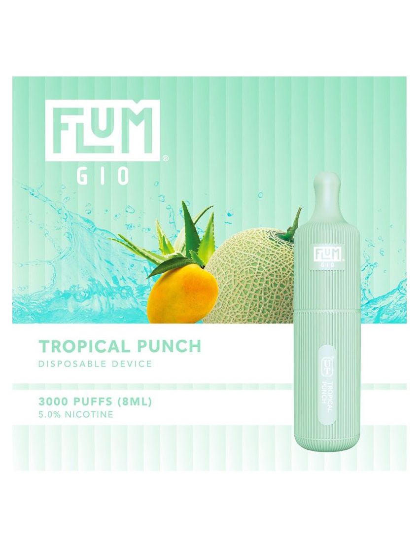 FLUM GIO 5% DISPOSABLE DEVICE - 3000 PUFFS - 10 PACK