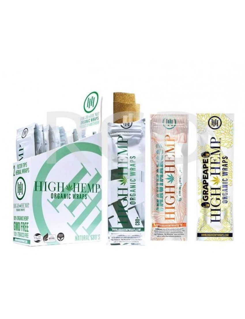 HIGH HEMP WRAP PACK OF 2 - DISPLAY OF 25 PACKS