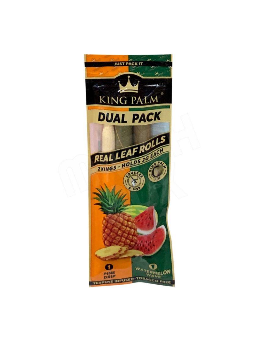 KING PALM KING SIZE DUAL 2 PACK - PINE DRIP / WATERMELON WAVE