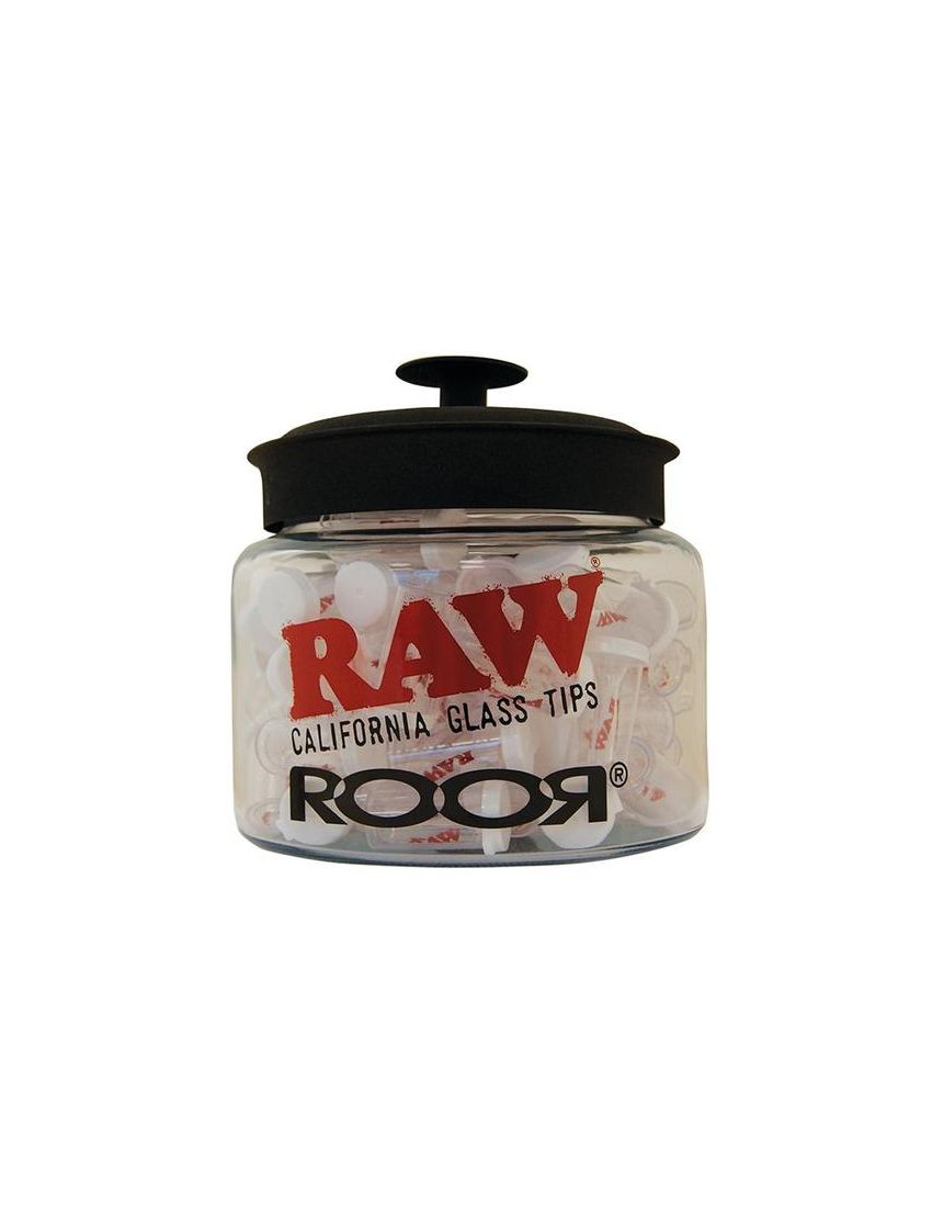 RAW ROOR GLASS TIP SINGLETS 75 PC