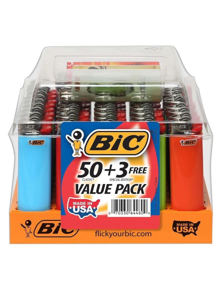 BIC 50 + 3 LIGHTERS VALUE PACK