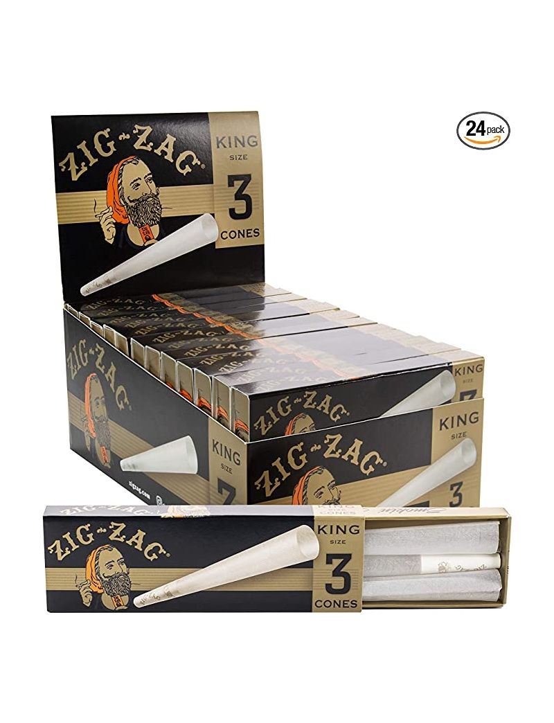 ZIG ZAG PAPER CONE KING SIZE 3/24