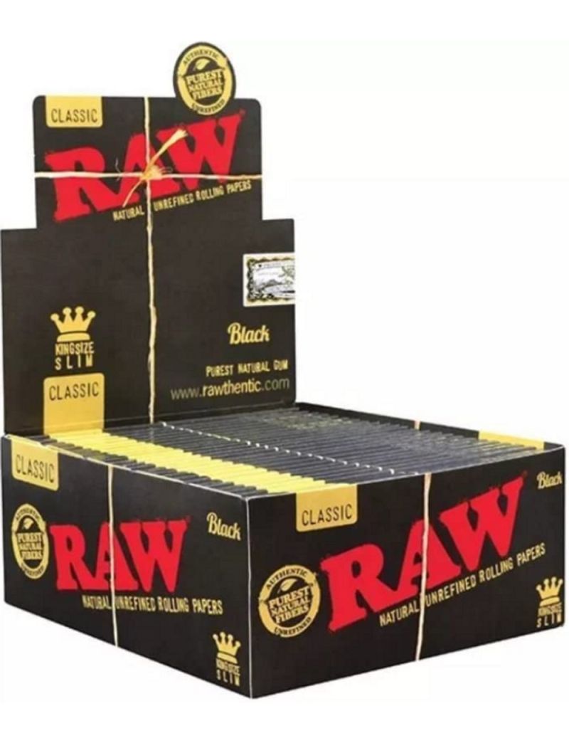RAW BLACK KING SIZE SLIM 50 CT