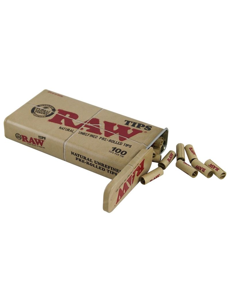 RAW TIPS PRE ROLLED TIN 6/ 100 CT