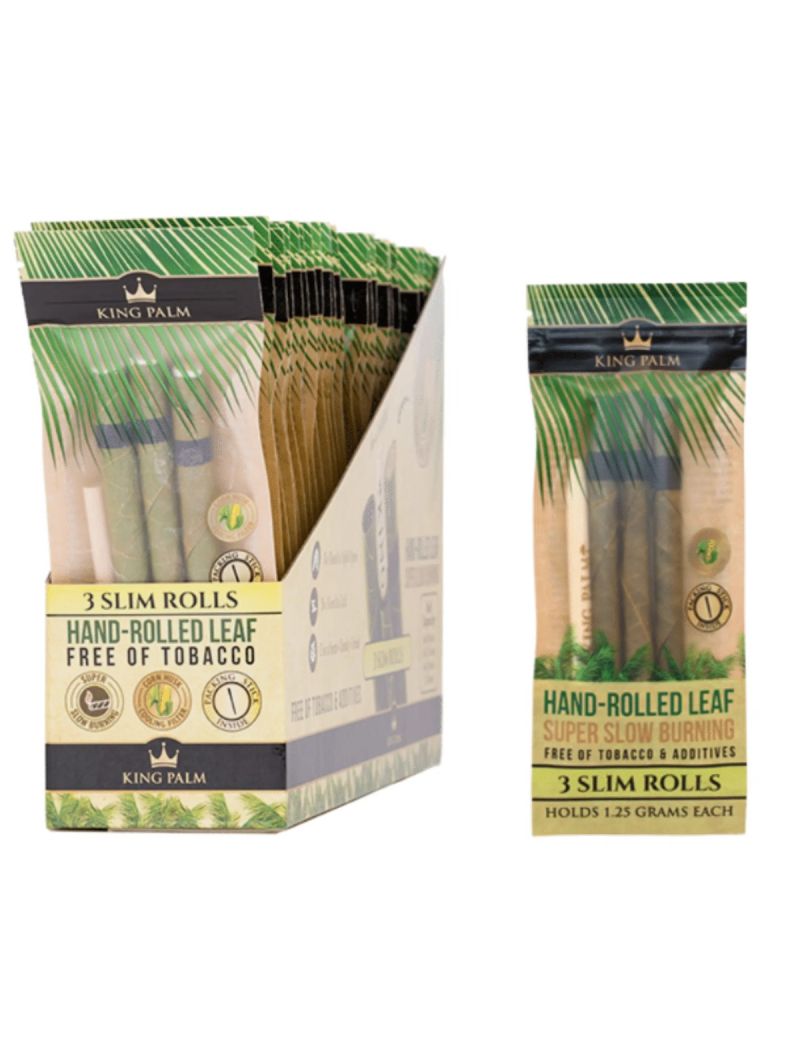 KING PALM SLIM SIZE 3PK POUCH - 24CT 