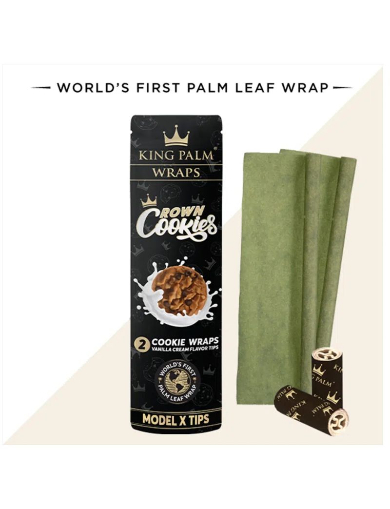 KING PALM LEAF WRAP CROWN COOKIES 2/15pk
