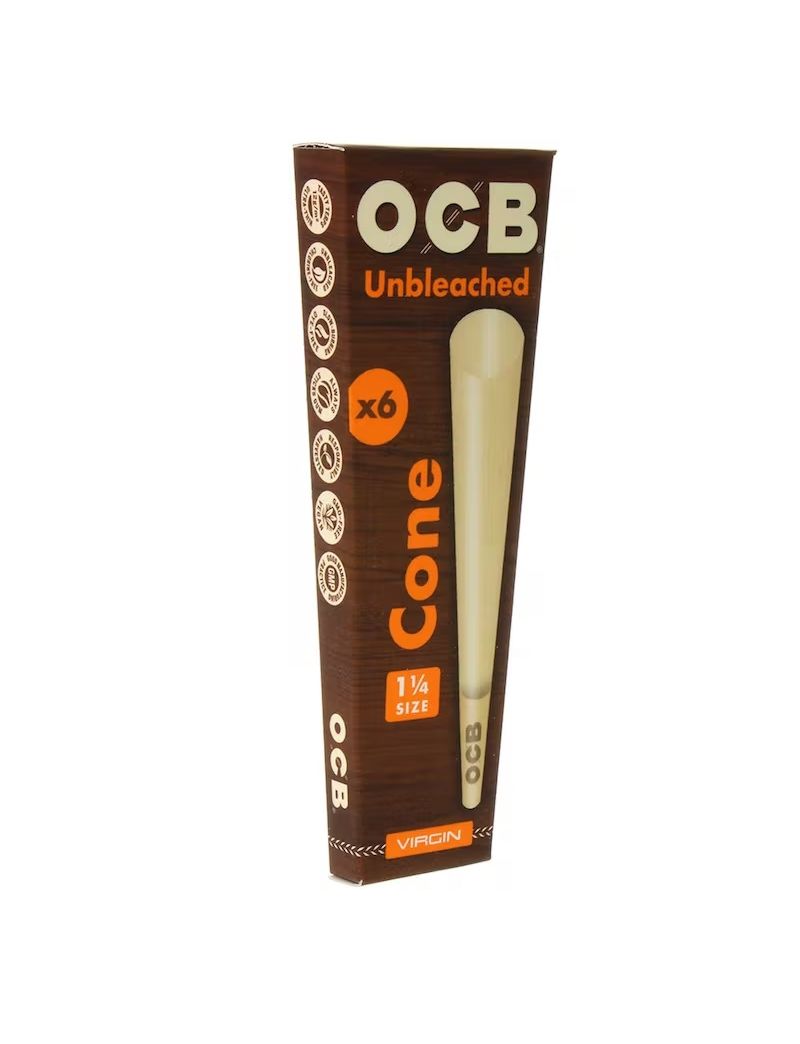 OCB VIRGIN CONE 1 1/4 6 PACK