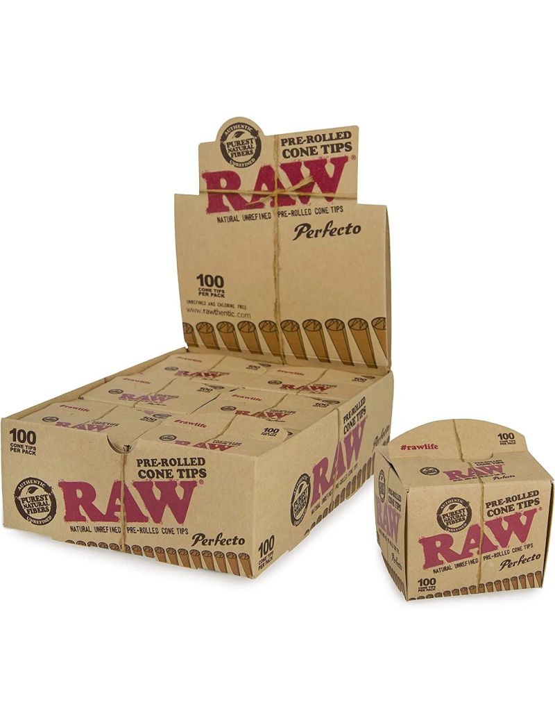 RAW PRE-ROLLED CONE TIPS PERFECTO 6 CT