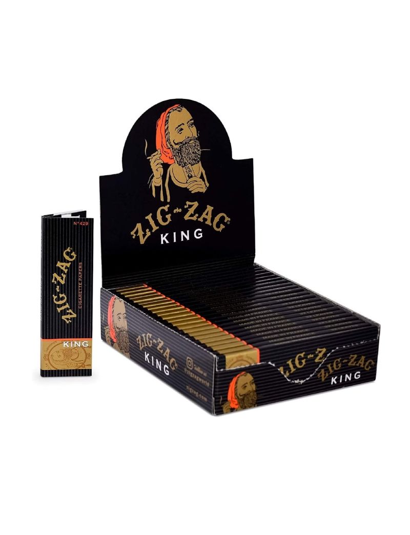 ZIG ZAG BLACK KING SIZE PAPER
